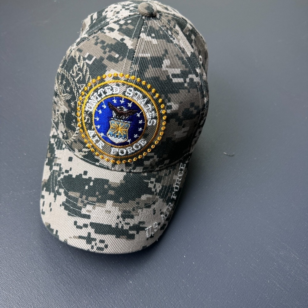 USAF Mens One Size Digital Camo Baseball Hat Adjustable United States Air Force